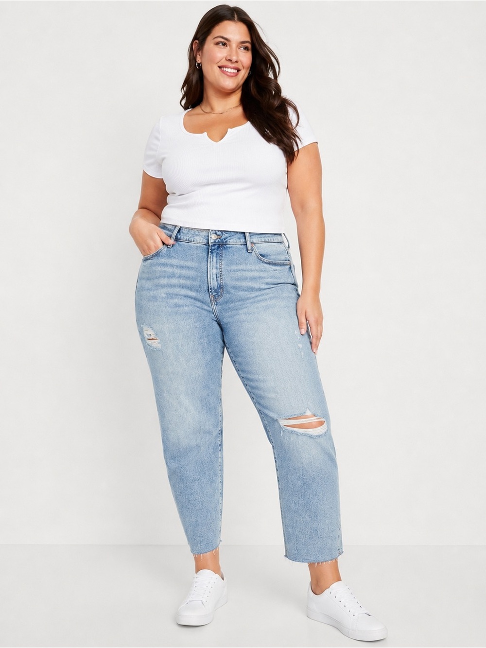 NWT Old Navy High-Rise O.G. Straight Ankle Jeans Distressed Size 20
